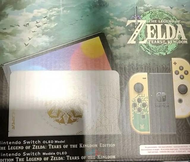 Switch OLED《塞尔达传说：王国之泪》限定主机包装及外观泄露