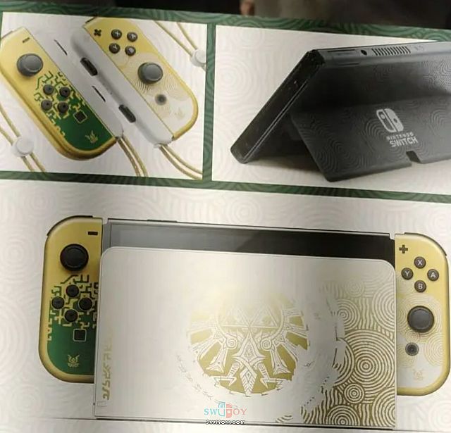 Switch OLED《塞尔达传说：王国之泪》限定主机包装及外观泄露