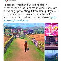 Switch《宝可梦：剑/盾》可在yuzu模拟器中流畅运行 