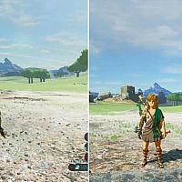 Switch《塞尔达传说：王国之泪》与《塞尔达传说：旷野之息》实机对比