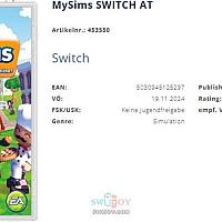 Switch《我的模拟人生》或将于今年发售