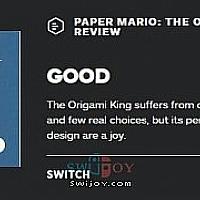 Switch《纸片马力欧：折纸国王》各媒体评分公布 IGN打7分
