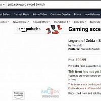 英国亚马逊出现Switch《塞尔达传说：天空之剑》占位预售页面