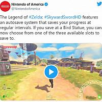 Switch《塞尔达传说：御天之剑HD》可自动存档 同时有3个手档可选