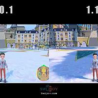 Switch《宝可梦：朱/紫》更新前后对比视频曝光